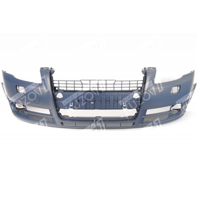 Бампер передний (грунтованный) Под Омыватели И Парктроники TYG для AUDI A6 (C6) 2004-2008 - фото