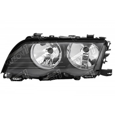 Передняя фара (левая) Темная, TYC для BMW 3 (E46) 1998-2001 - фото