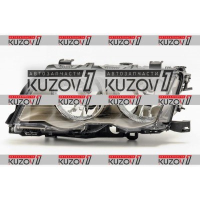 Передняя фара (левая) Хром, DEPO для BMW 3 (E46) 1998-2001 - фото