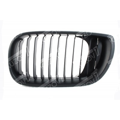 Решетка радиатора (левая) Полностью Черная TYG для BMW 3 (E46) 2001-2005 - фото