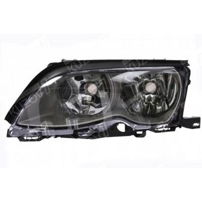 Передняя фара (левая) Темная, TYC для BMW 3 (E46) 2001-2005 - фото