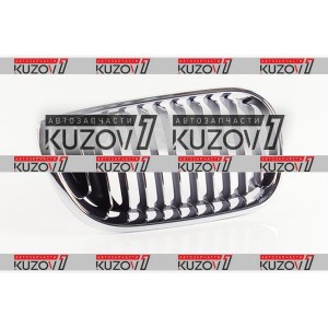 РЕШЕТКА РАДИАТОРА (ПРАВАЯ) ХРОМ ОБОДОК + ХРОМ РЕБРА (ЧЕРНЫЕ ВНУТРИ) - фото