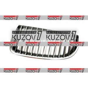 РЕШЕТКА РАДИАТОРА (ЛЕВАЯ) ХРОМ ОБОДОК + ХРОМ РЕБРА (ЧЕРНЫЕ ВНУТРИ) - фото