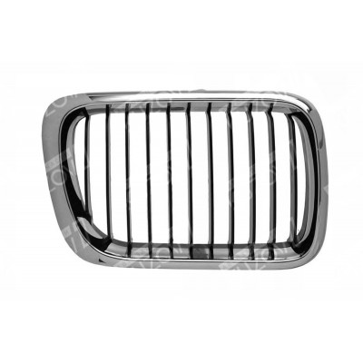 Решетка радиатора (правая) Хром + Хром Ребра (черные Внутри) Стиль M5 TYG для BMW 5 (E39) 2000-2003 - фото