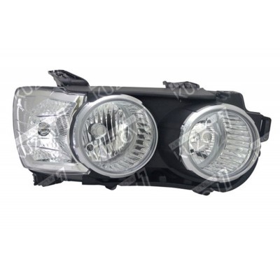 Передняя фара (правая) Хром Рамка, DEPO для CHEVROLET AVEO 2012-2016 - фото