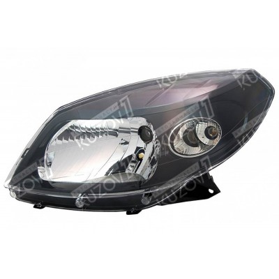 Передняя фара (левая) Темная, DEPO для RENAULT SANDERO 2007-2014 - фото