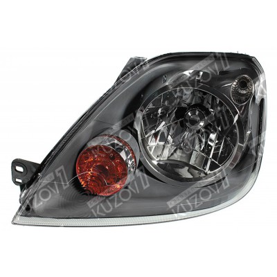 Передняя фара (левая) 2005-2007 Темная, DEPO для FORD FIESTA 2005-2008 - фото