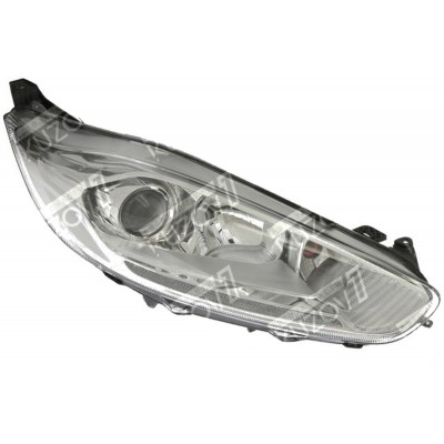 Передняя фара (правая) Хром, С Линзой, TYC для FORD FIESTA 2013-2017 - фото