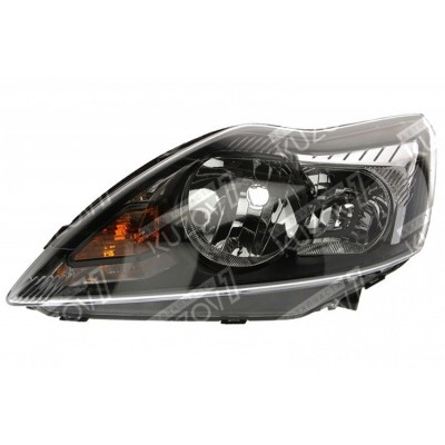 Передняя фара (левая) Темная С Хром Уголком, TYC для FORD FOCUS 2008-2011 - фото