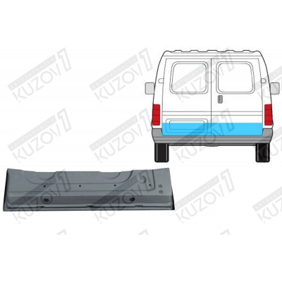 Дверь Задняя Правая (распашная) Нижняя Potrykus для FORD TRANSIT 1994-2000 - фото