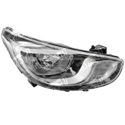 Передняя фара (правая) Russia, DEPO для HYUNDAI SOLARIS 2010-2013 - фото