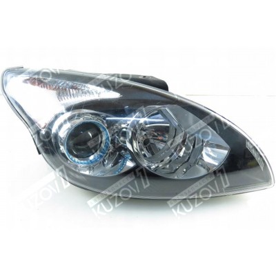 Передняя фара (правая) Темная, DEPO для HYUNDAI I30 2007-2011 - фото