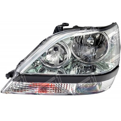 Передняя фара (левая) Хром, DEPO для LEXUS RX 1997-2003 - фото