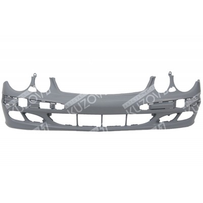 Бампер передний (грунтованный) С Отв Для Омывателей, Classic/Elegance TYG для Mercedes E (W211) 2002-2006 - фото