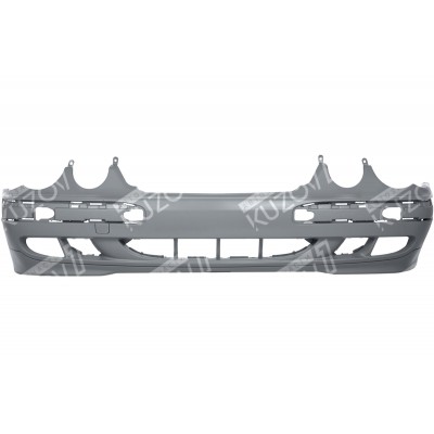 Бампер передний (грунтованный) Без Отв Под Омыватель PHIRA для Mercedes E (W210) 1999-2002 - фото