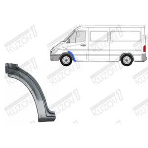 АРКА ПЕРЕДНЯЯ, ЗАДНЯЯ НАРУЖНАЯ ЧАСТЬ, ПОД ДВЕРЬ (ЛЕВАЯ) ОРИГИНАЛ, 0.8 ММ, ПОЛЬША - фото