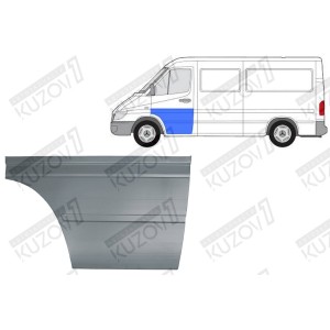 ДВЕРЬ ПЕРЕДНЯЯ (ЛЕВАЯ) НИЖНЯЯ НАРУЖНАЯ ЧАСТЬ, 64 СМ, ОРИГИНАЛ, 1.0 ММ, ДАНИЯ - фото