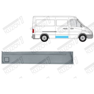 ДВЕРЬ БОКОВАЯ РАЗДВИЖНАЯ, НИЖНЯЯ ВНУТРЕННЯЯ ЧАСТЬ, ОРИГИНАЛ, 0.8 ММ, ПОЛЬША - фото