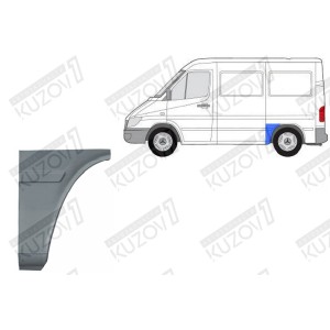 КРЫЛО ЗАДНЕЕ (ЛЕВОЕ) ПЕРЕДНЯЯ ЧАСТЬ (ДО КОЛЕСА), РЕМКОМПЛЕКТ, ОРИГИНАЛ, 0.8 ММ, ПОЛЬША - фото