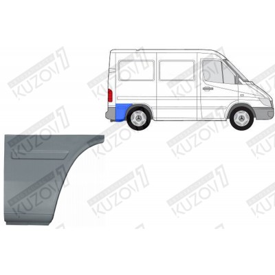 Крыло Заднее (правое) Задняя Часть Potrykus для Mercedes Sprinter 2000-2006 - фото