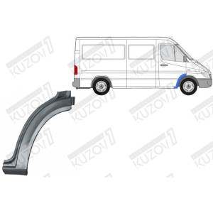 АРКА ПЕРЕДНЯЯ, ЗАДНЯЯ НАРУЖНАЯ ЧАСТЬ, ПОД ДВЕРЬ (ПРАВАЯ) ОРИГИНАЛ, 0.8 ММ, ПОЛЬША - фото