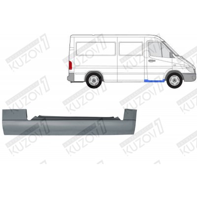 Порог (правый) Klokkerholm для Mercedes Sprinter 1995-2000 - фото