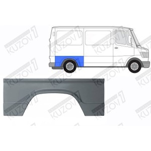 КРЫЛО ЗАДНЕЕ (ПРАВОЕ) РЕМКОМПЛЕКТ, КОРОТКАЯ БАЗА, ОРИГИНАЛ,  0.8 ММ, ПОЛЬША - фото