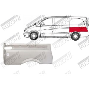 КРЫЛО ЗАДНЕЕ (ЛЕВОЕ) НАД КОЛЕСОМ, РЕМКОМПЛЕКТ, ОРИГИНАЛ, 0.8 ММ, ПОЛЬША - фото