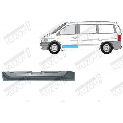 Дверь Передняя (левая) Нижняя, 7 См Klokkerholm для Mercedes VITO 1996-2003 - фото