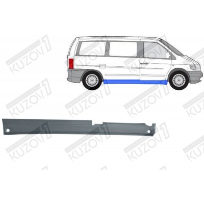 Порог (правый) Вся Длина Klokkerholm для Mercedes VITO 1996-2003 - фото