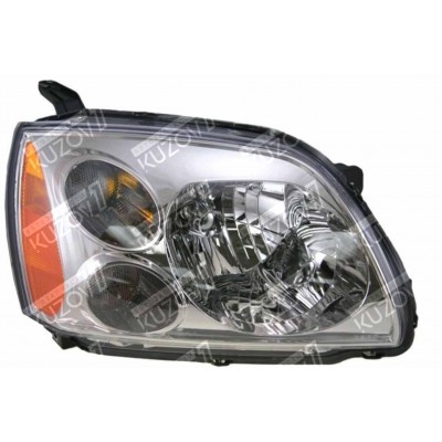 Передняя фара (правая) Хром, DEPO для Mitsubishi Galant 2004-2008 - фото