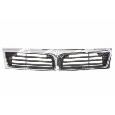 Решетка радиатора Хром/Черная TYG для Mitsubishi Lancer 1997-2000 - фото