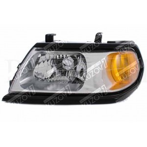 ПЕРЕДНЯЯ ФАРА (ЛЕВАЯ) ЧЕРНАЯ РАМКА / СВЕТЛАЯ ВНУТРИ, DEPO - фото