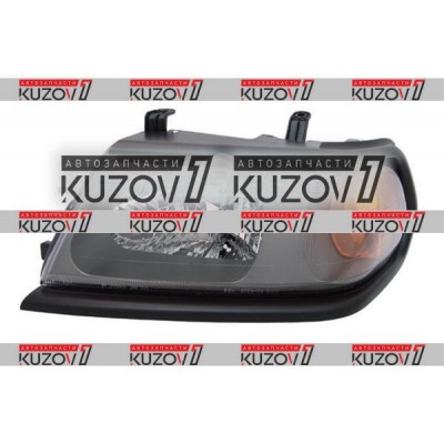 Передняя фара (левая) Черная Рамка / Темная Внутри, TYC для Mitsubishi Pajero Sport 2000-2008 - фото