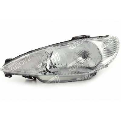 Передняя фара (левая) Рифленое, DJ Auto для PEUGEOT 206 1998-2003 - фото