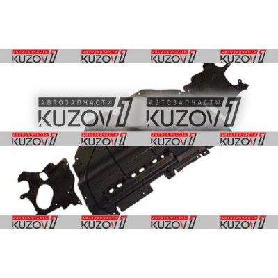 Защита Двигателя Центральная + 2 Боковые (пластик) Florimex для PEUGEOT 206 2003-2009 - фото