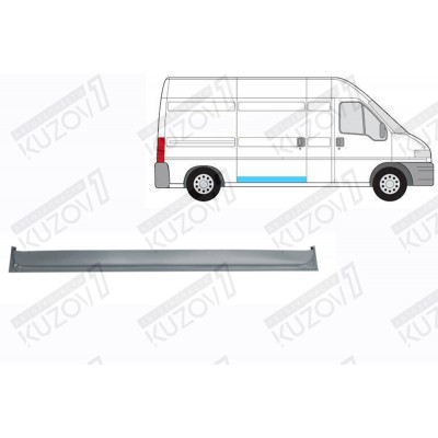 Дверь Боковая Раздвижная, Нижняя, 10 См POTRYKUS для PEUGEOT BOXER 1994-2002 - фото