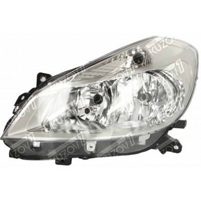 Передняя фара (левая) Хром, Без Моторчика, DEPO для RENAULT CLIO 2005-2009 - фото