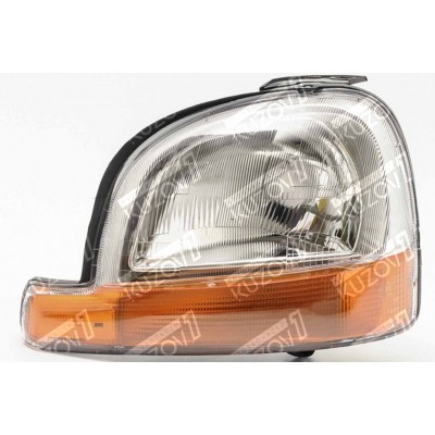 Передняя фара (левая) С Белым Поворотом, DEPO для RENAULT KANGOO 1997-2003 - фото