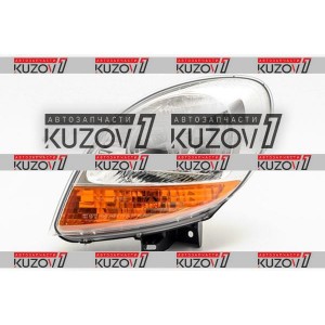 ПЕРЕДНЯЯ ФАРА (ЛЕВАЯ) ХРОМ, С ЖЕЛТЫМ ПОВОРОТОМ, DEPO - фото