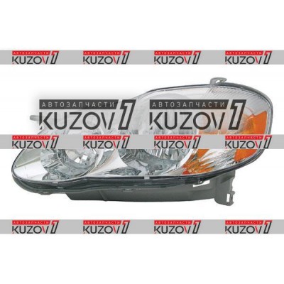 Передняя фара (левая) Хром, DEPO для Toyota Corolla (USA) 2002-2007 - фото