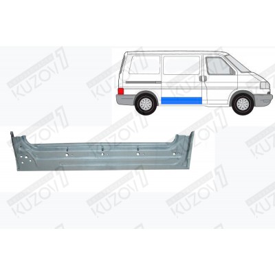 Дверь Боковая Сдвижная (правая) Нижняя Klokkerholm для Volkswagen T4 1990-1996 - фото